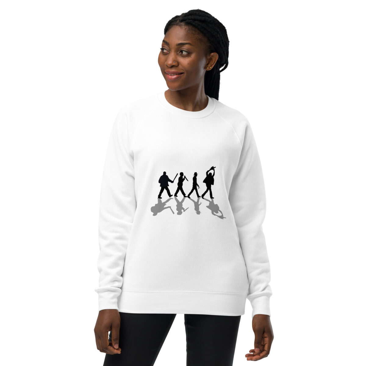 unisex raglan sweatshirt white front 6441779966e45