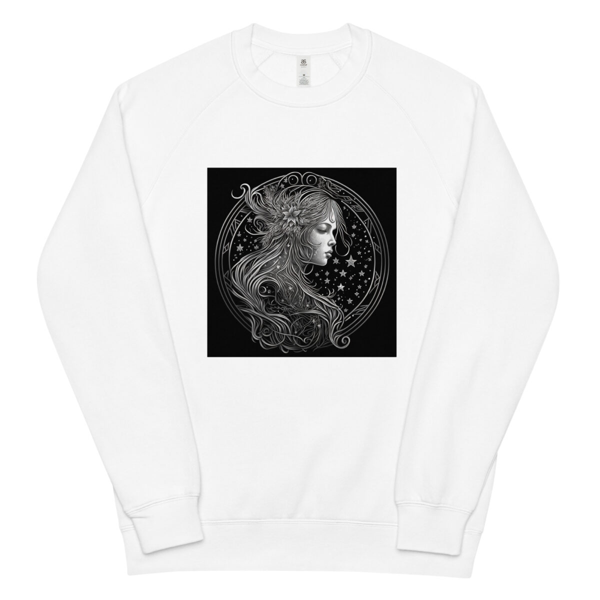 unisex raglan sweatshirt white front 6441782048a0f