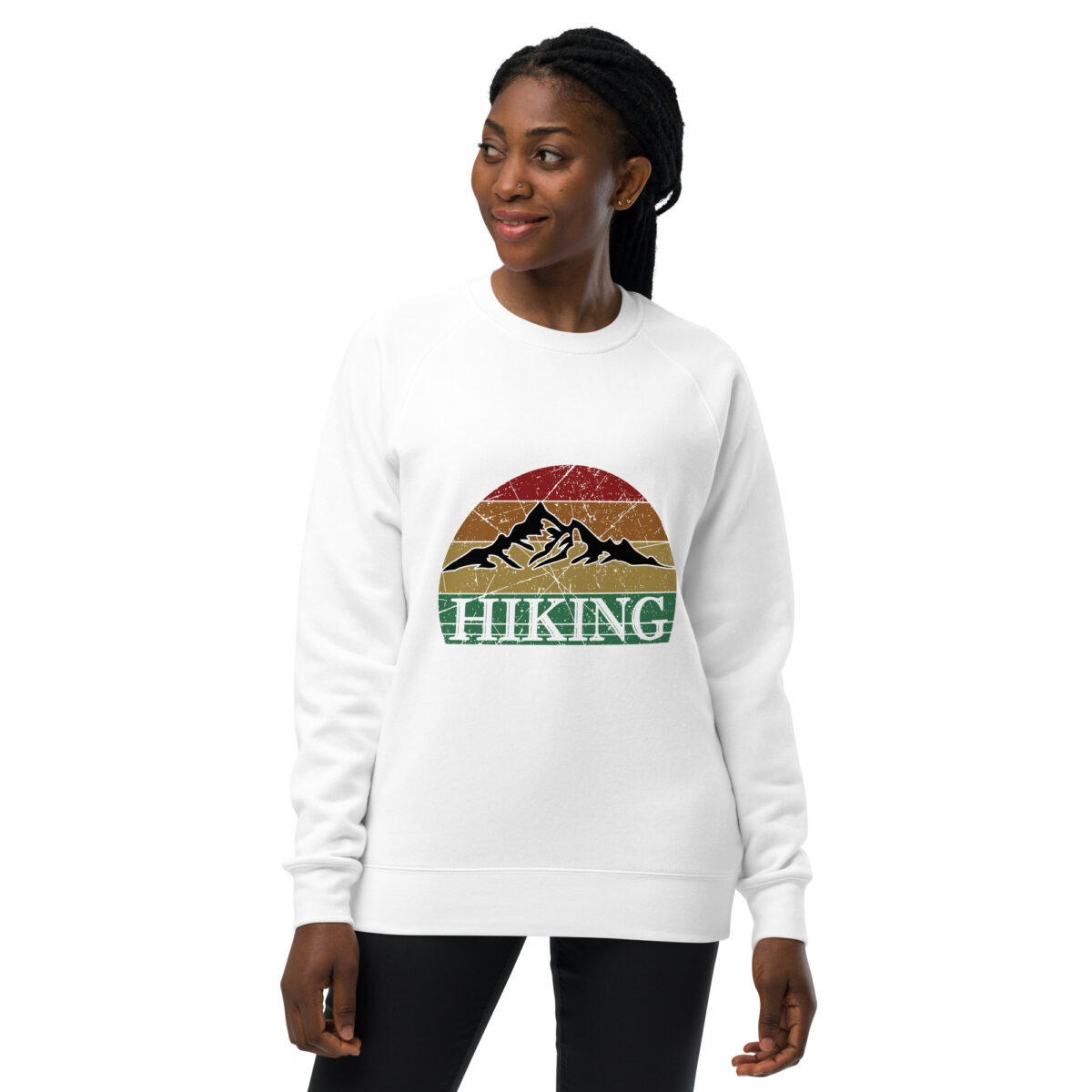 unisex raglan sweatshirt white front 644271c47625a