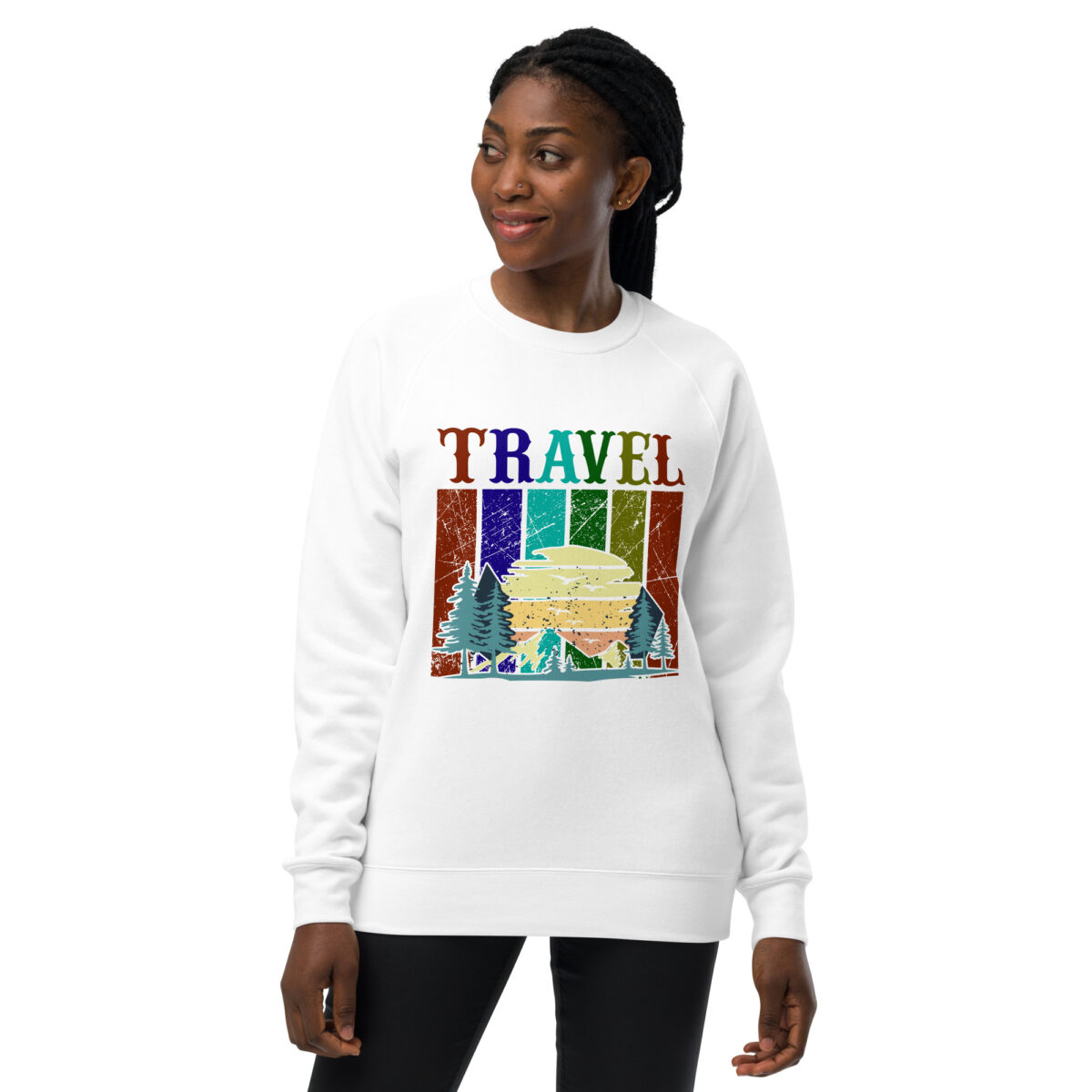 unisex raglan sweatshirt white front 644272cfe034c