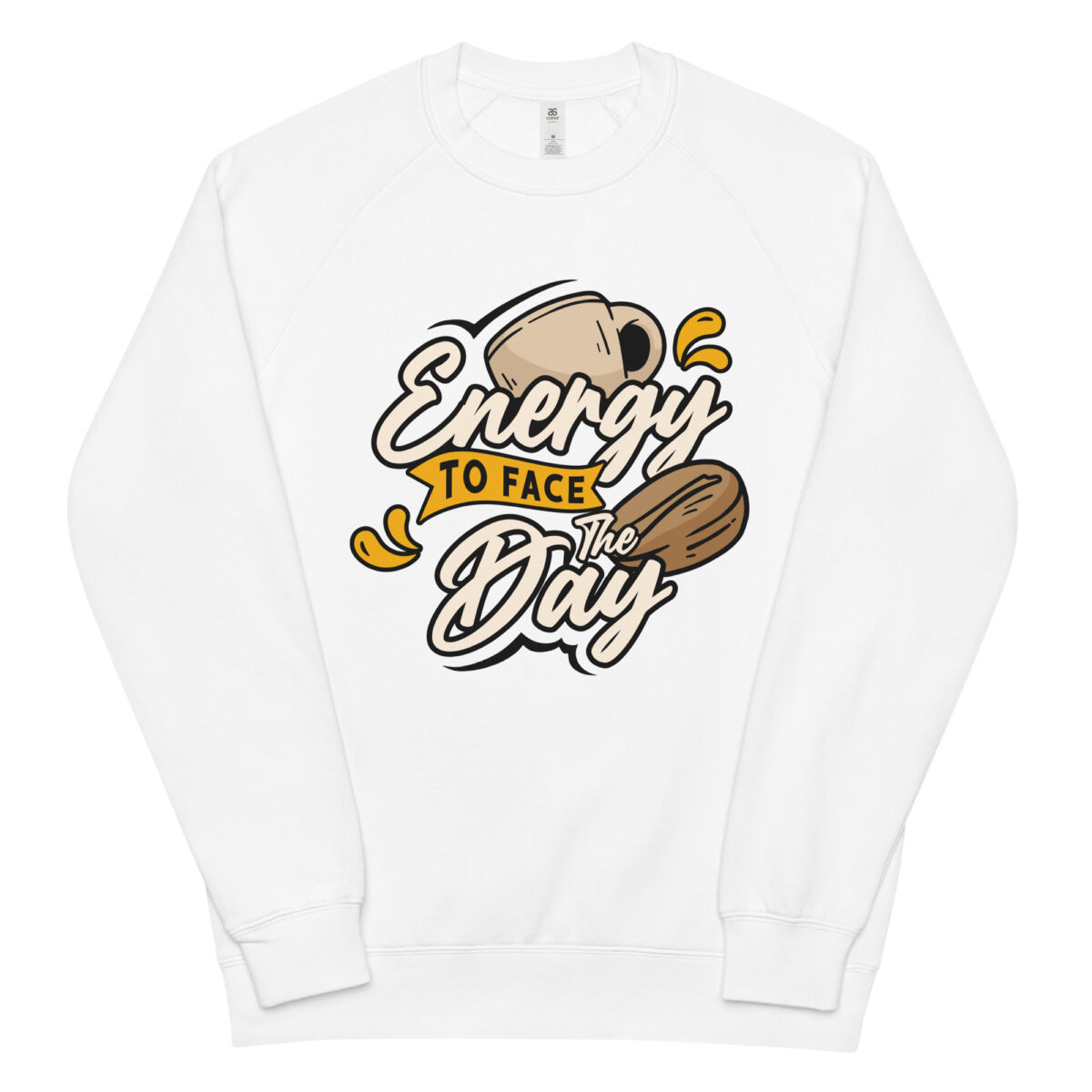 unisex raglan sweatshirt white front 6442b58ad5b6b