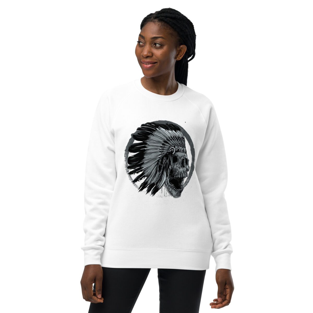 unisex raglan sweatshirt white front 6446578c3e0ab