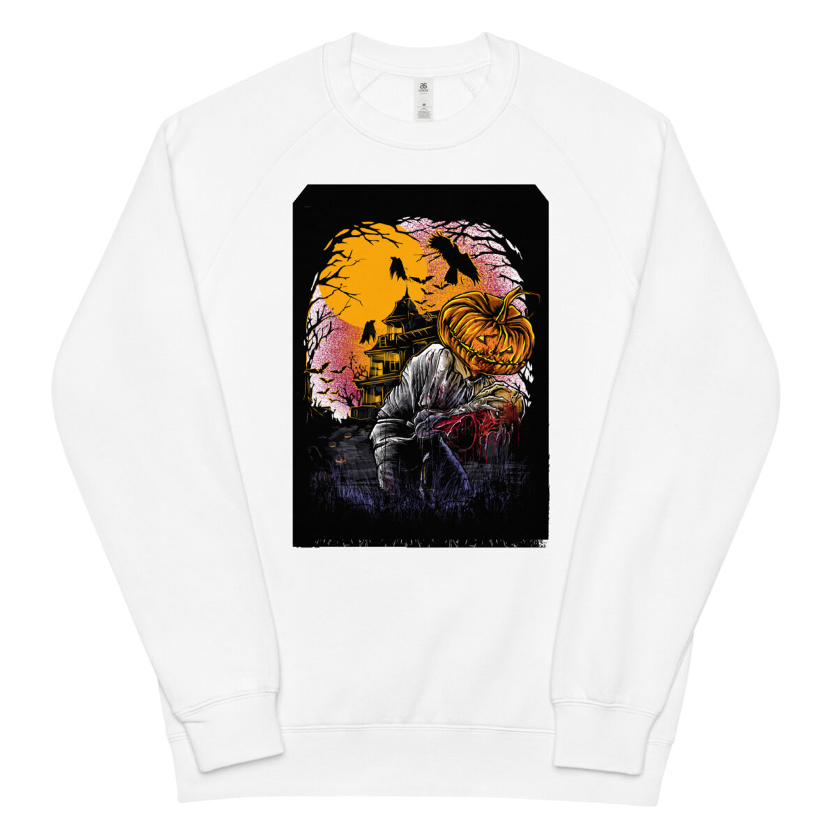 unisex raglan sweatshirt white front 6446742379d9f