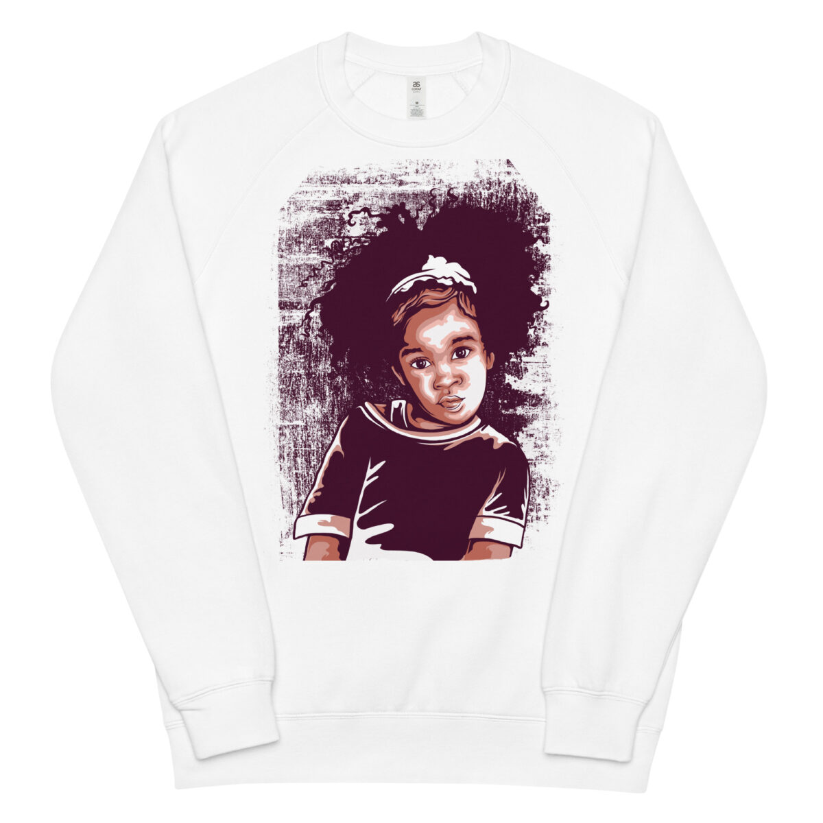 unisex raglan sweatshirt white front 6446791339bdd