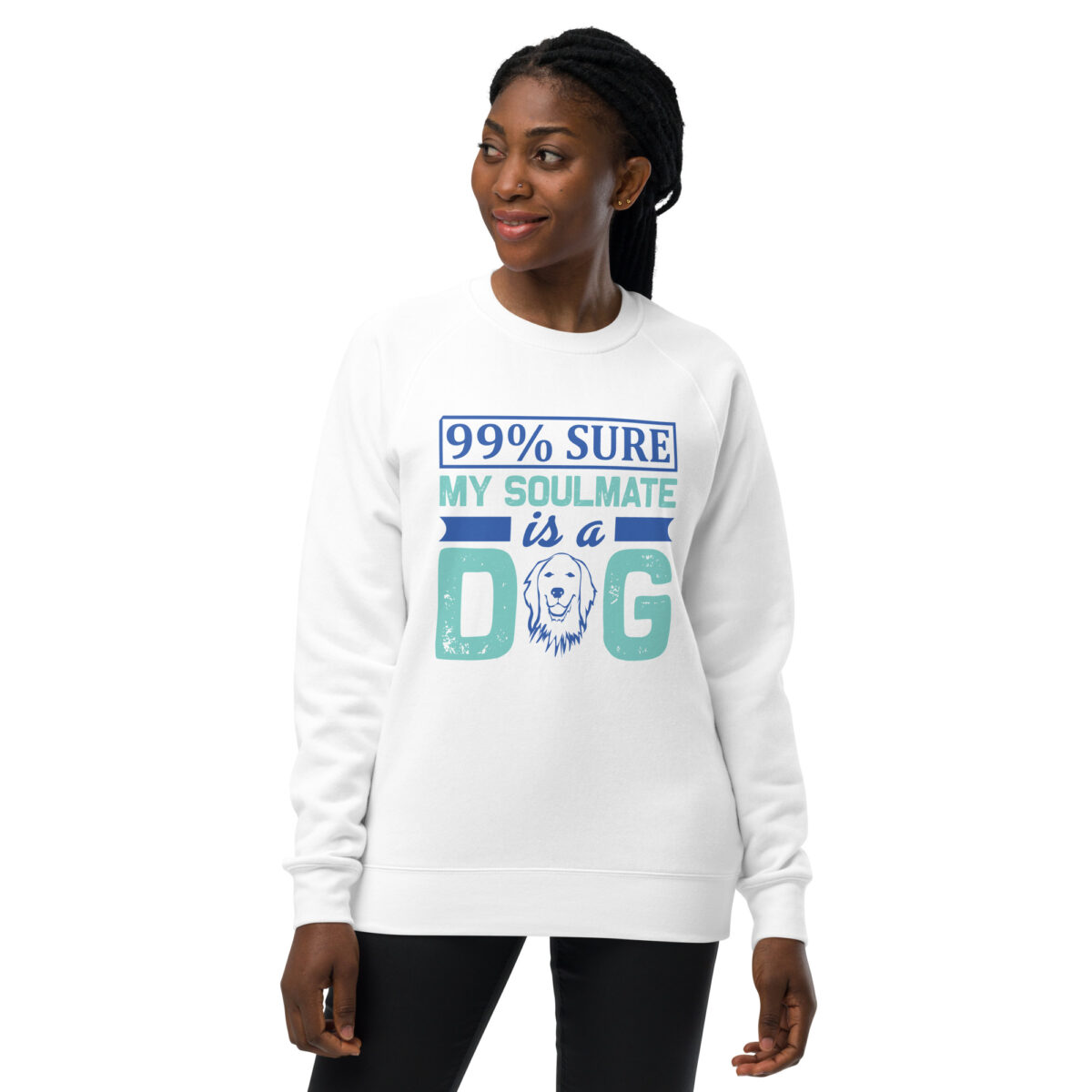 unisex raglan sweatshirt white front 6447d2c64eb8b