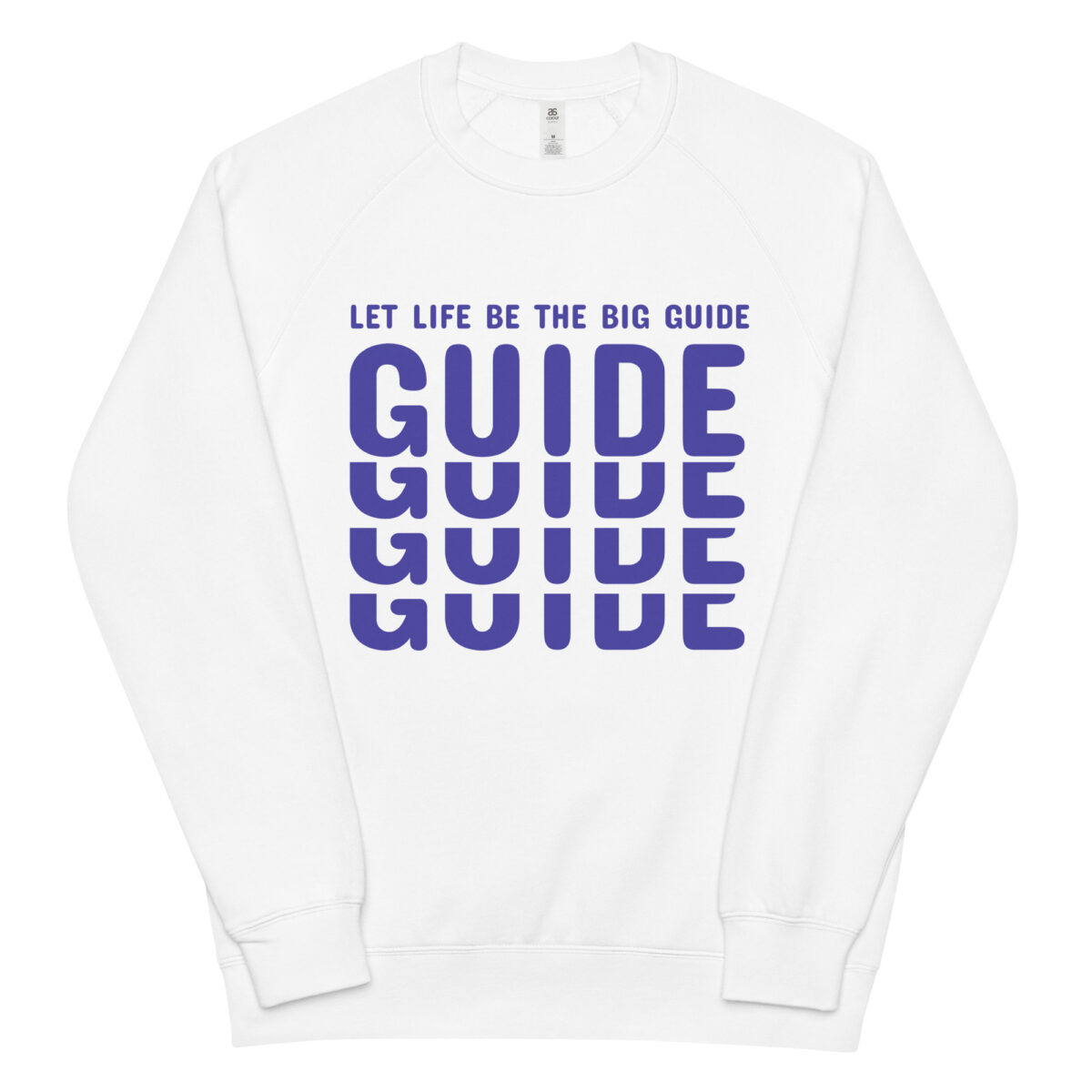 unisex raglan sweatshirt white front 644809998b468