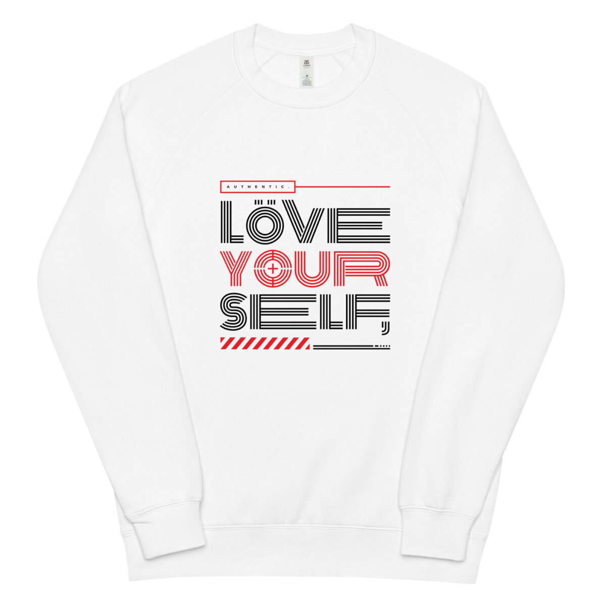 unisex raglan sweatshirt white front 64492382990d9