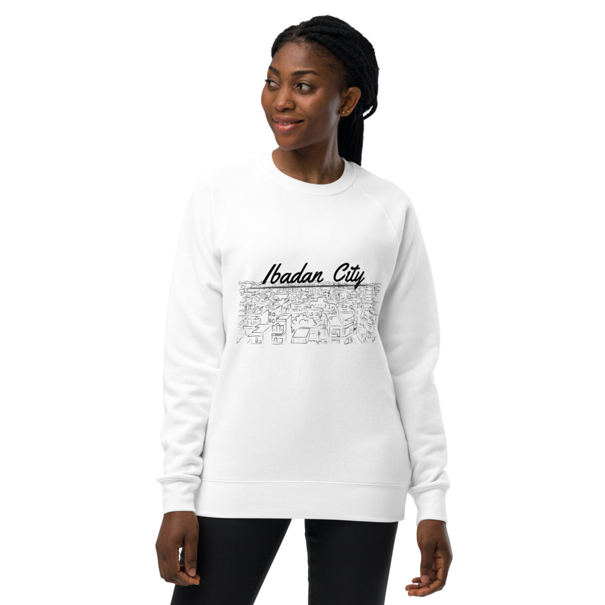 unisex raglan sweatshirt white front 6449285e0b2eb