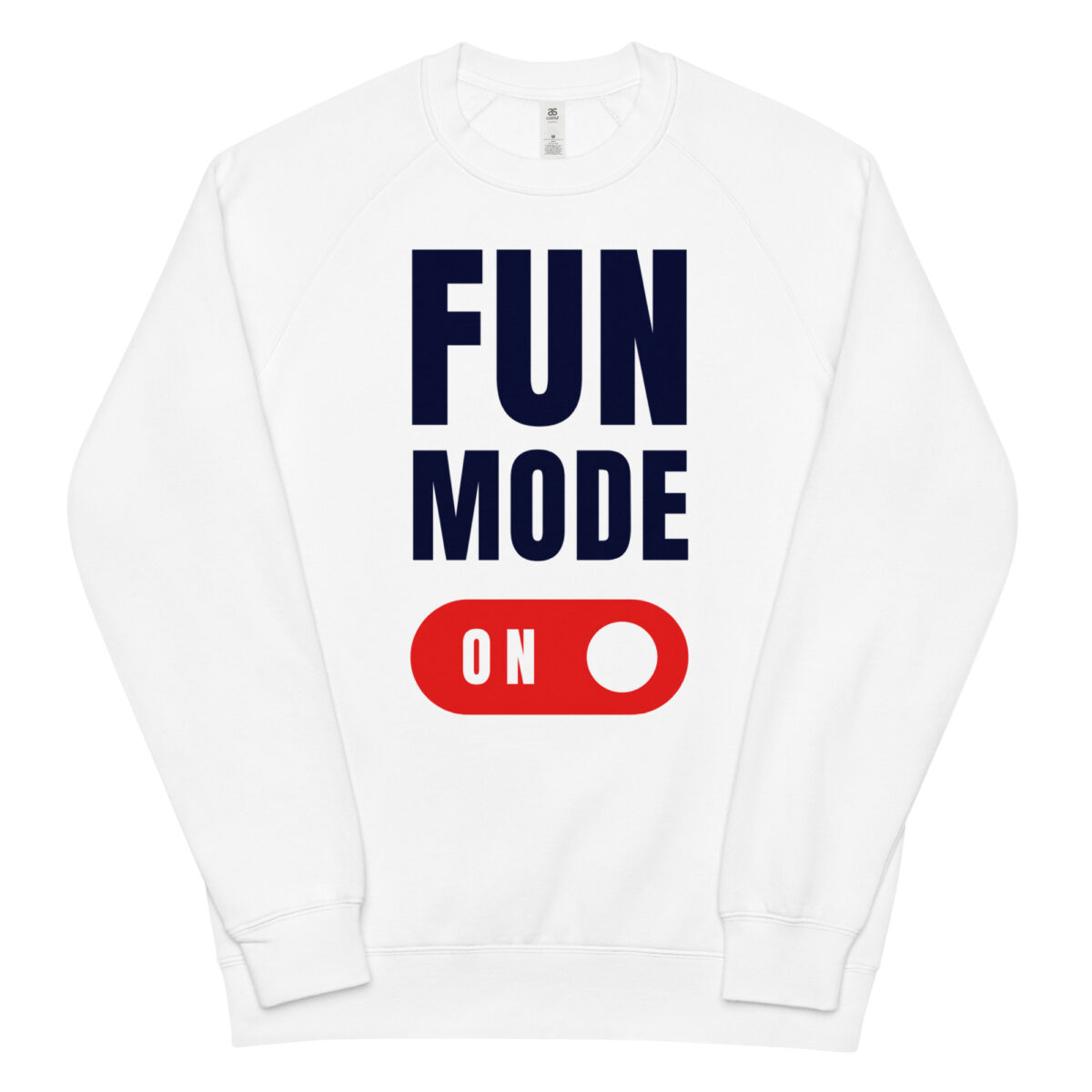 unisex raglan sweatshirt white front 644929e79c498