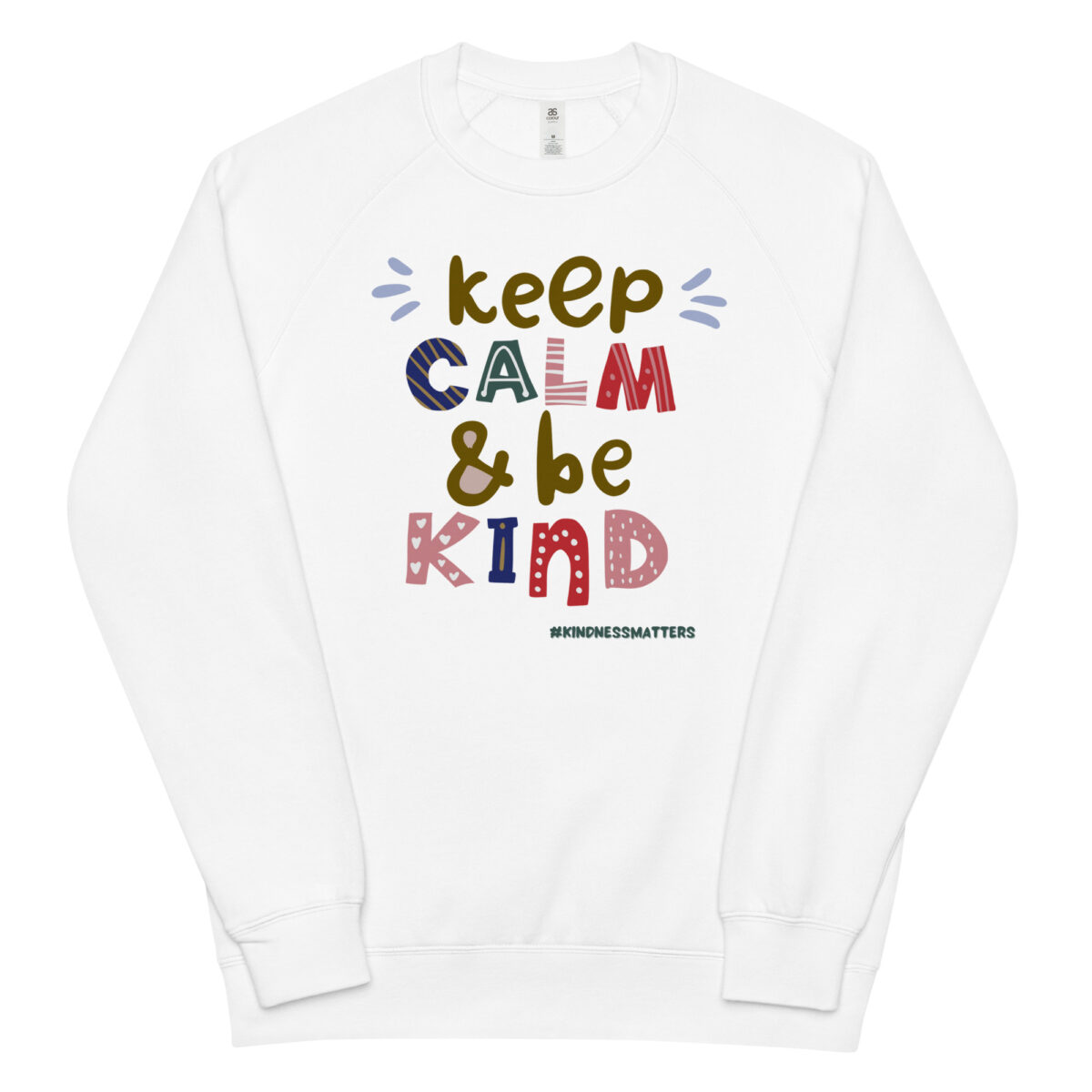 unisex raglan sweatshirt white front 6449464f4ad06