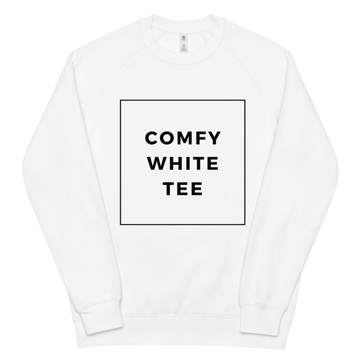 unisex raglan sweatshirt white front 64494a840b530