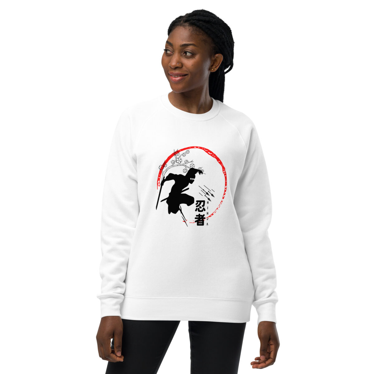 unisex raglan sweatshirt white front 64494d7d3e0c1