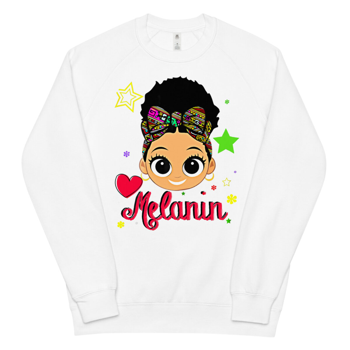 unisex raglan sweatshirt white front 644a919b6d00c