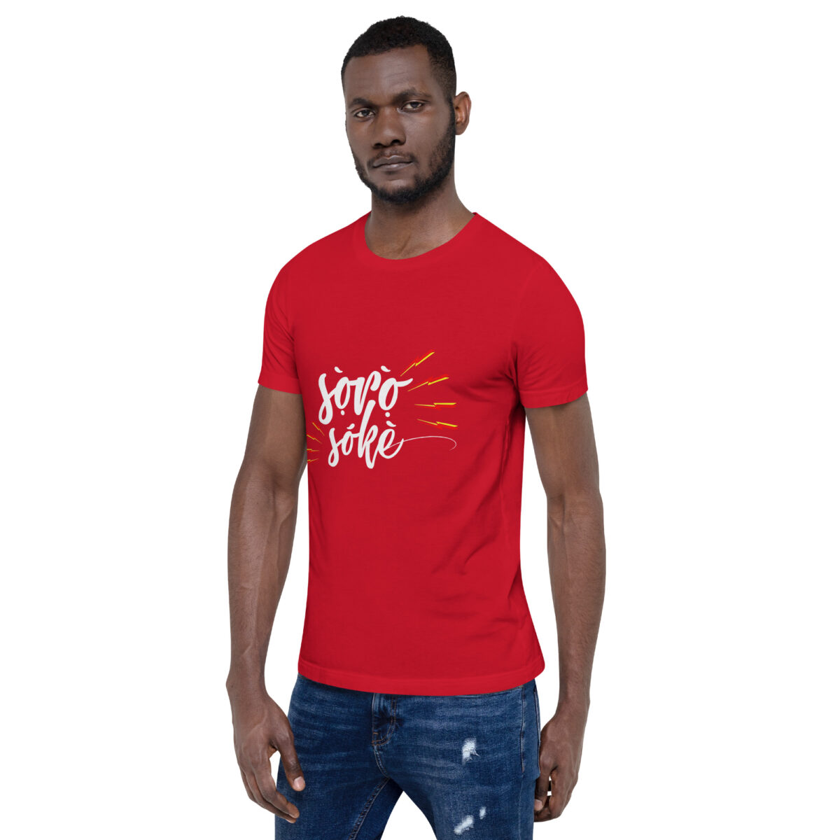 unisex staple t shirt red left front 643ecaba5363a