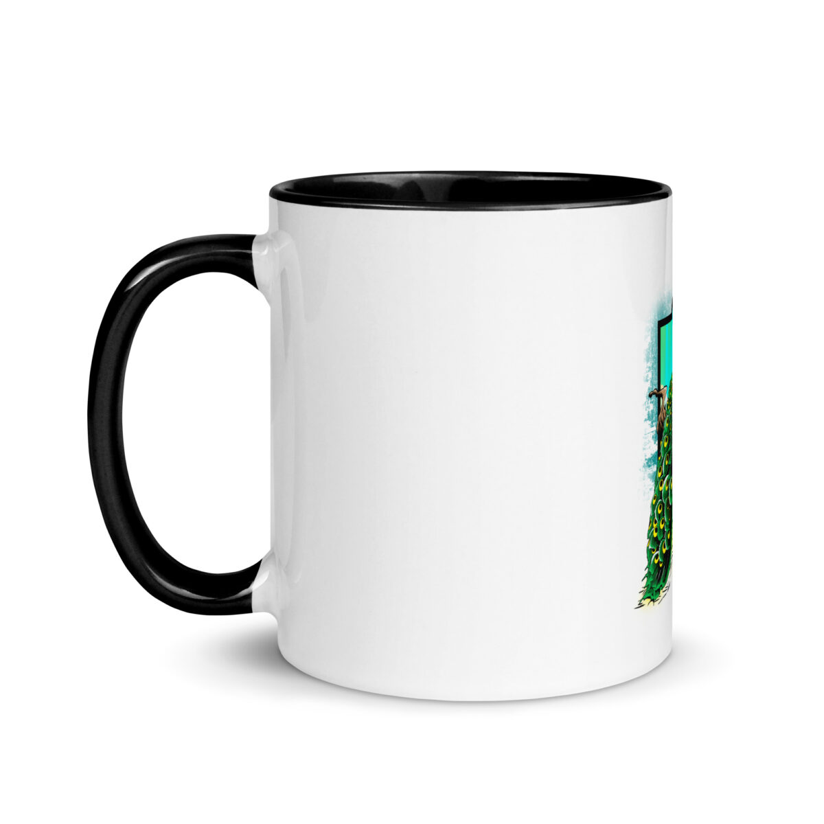 white ceramic mug with color inside black 11oz left 64396fb378a4d