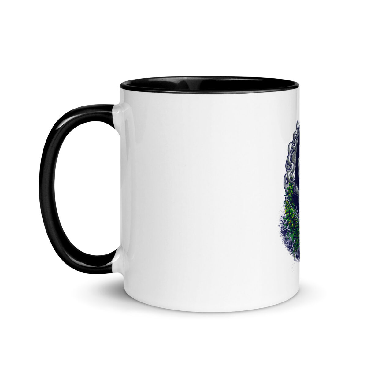 white ceramic mug with color inside black 11oz left 64397cf905be5