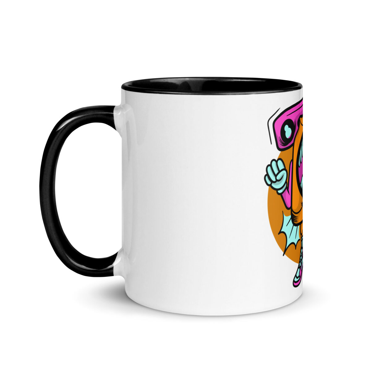 white ceramic mug with color inside black 11oz left 64398db65c6c6