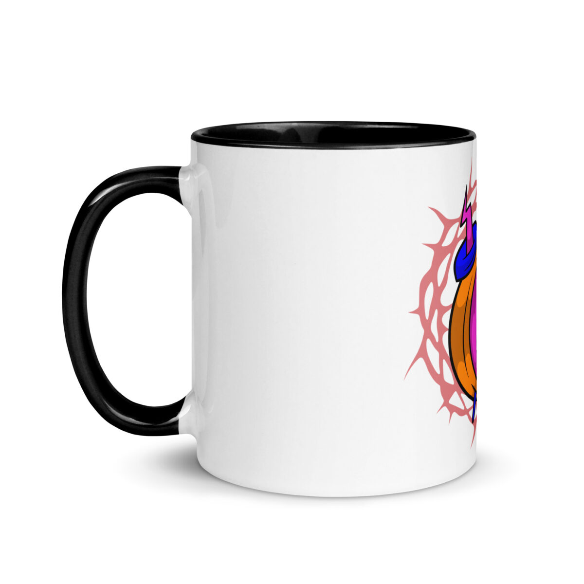 white ceramic mug with color inside black 11oz left 6439955859c90