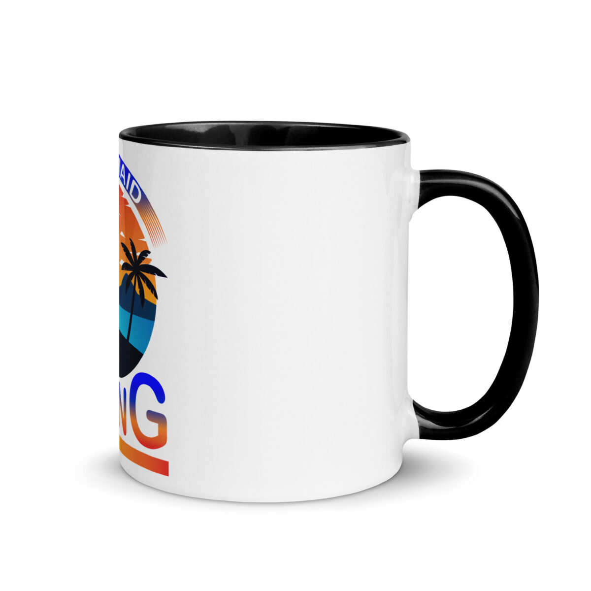 white ceramic mug with color inside black 11oz right 643a825098334