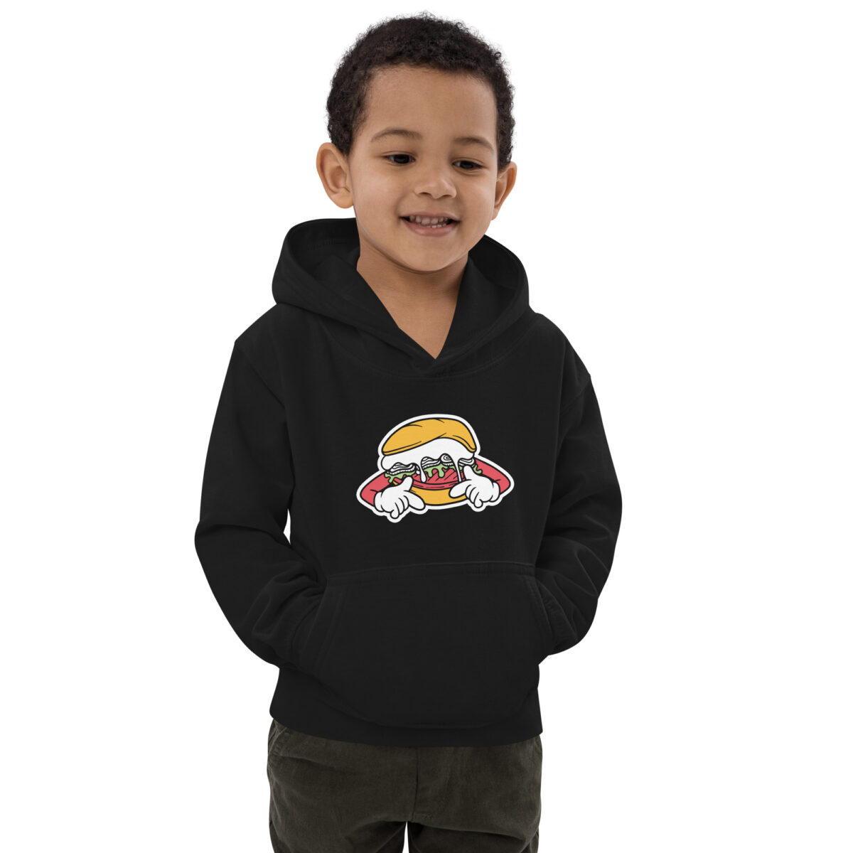 kids hoodie jet black front 6475ab8d3533c