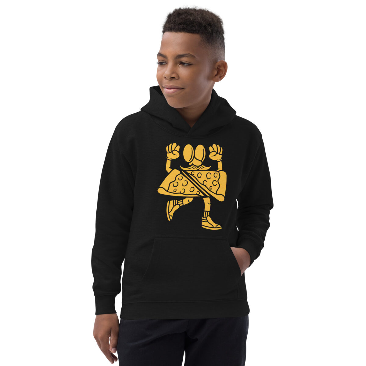 kids hoodie jet black front 6475ae243ca0f