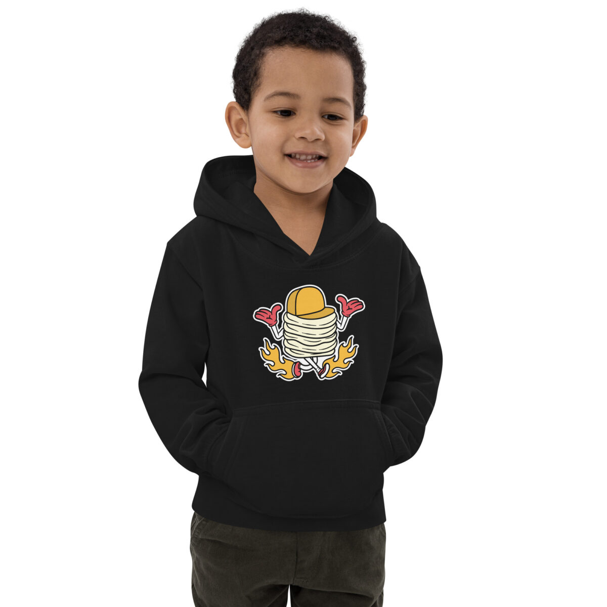 kids hoodie jet black front 6475aeb544508