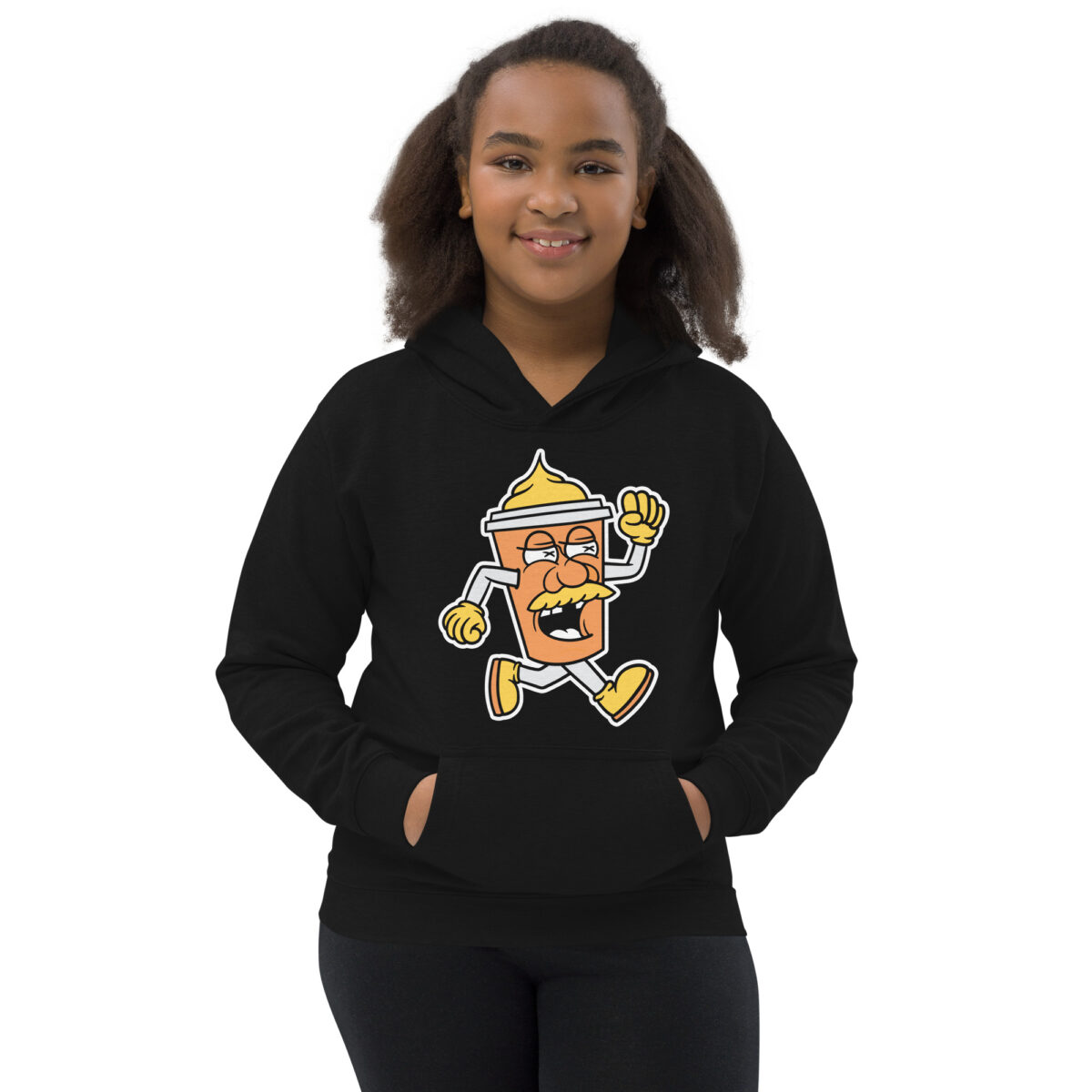 kids hoodie jet black front 6475af5e2c954