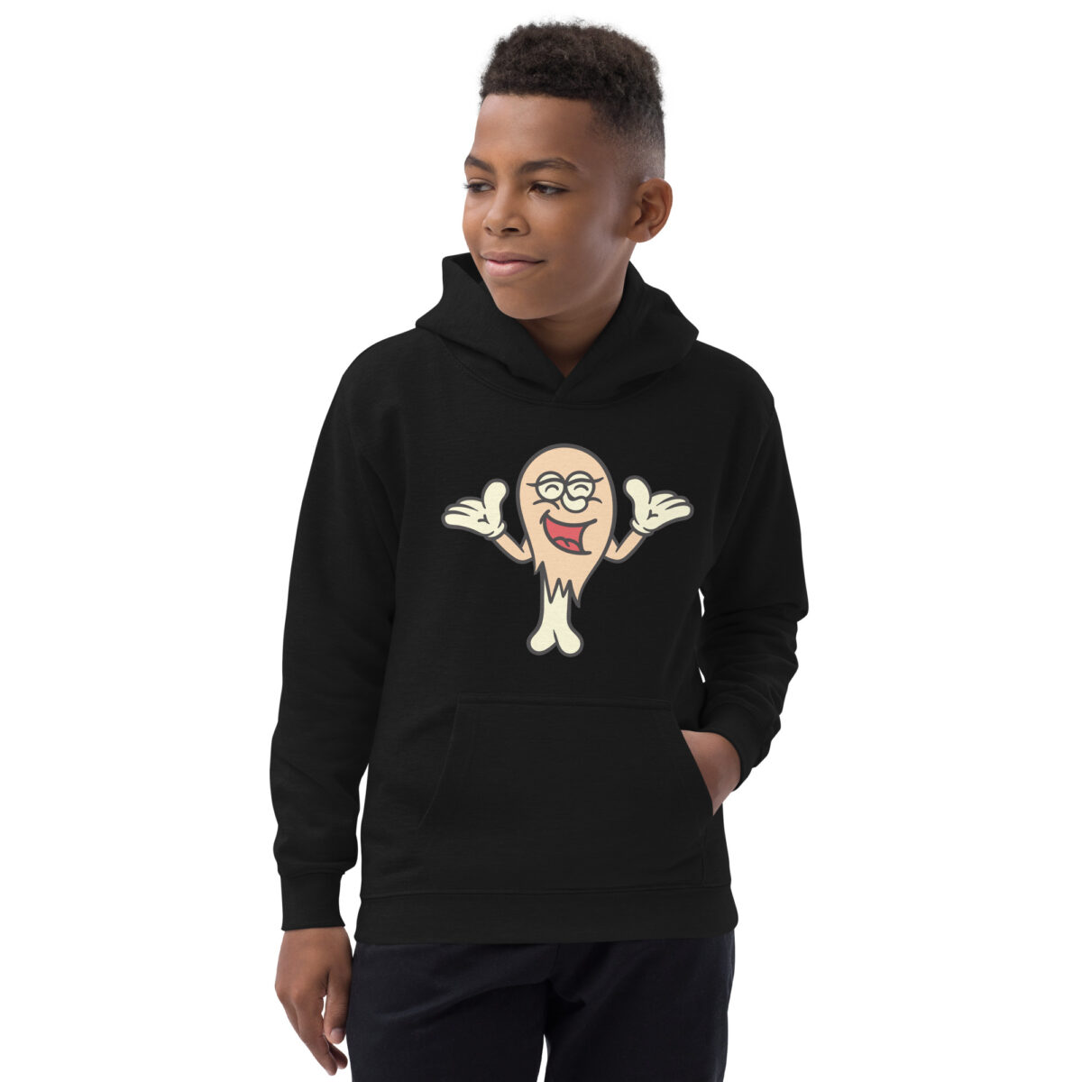 kids hoodie jet black front 6475b2e13d4e1