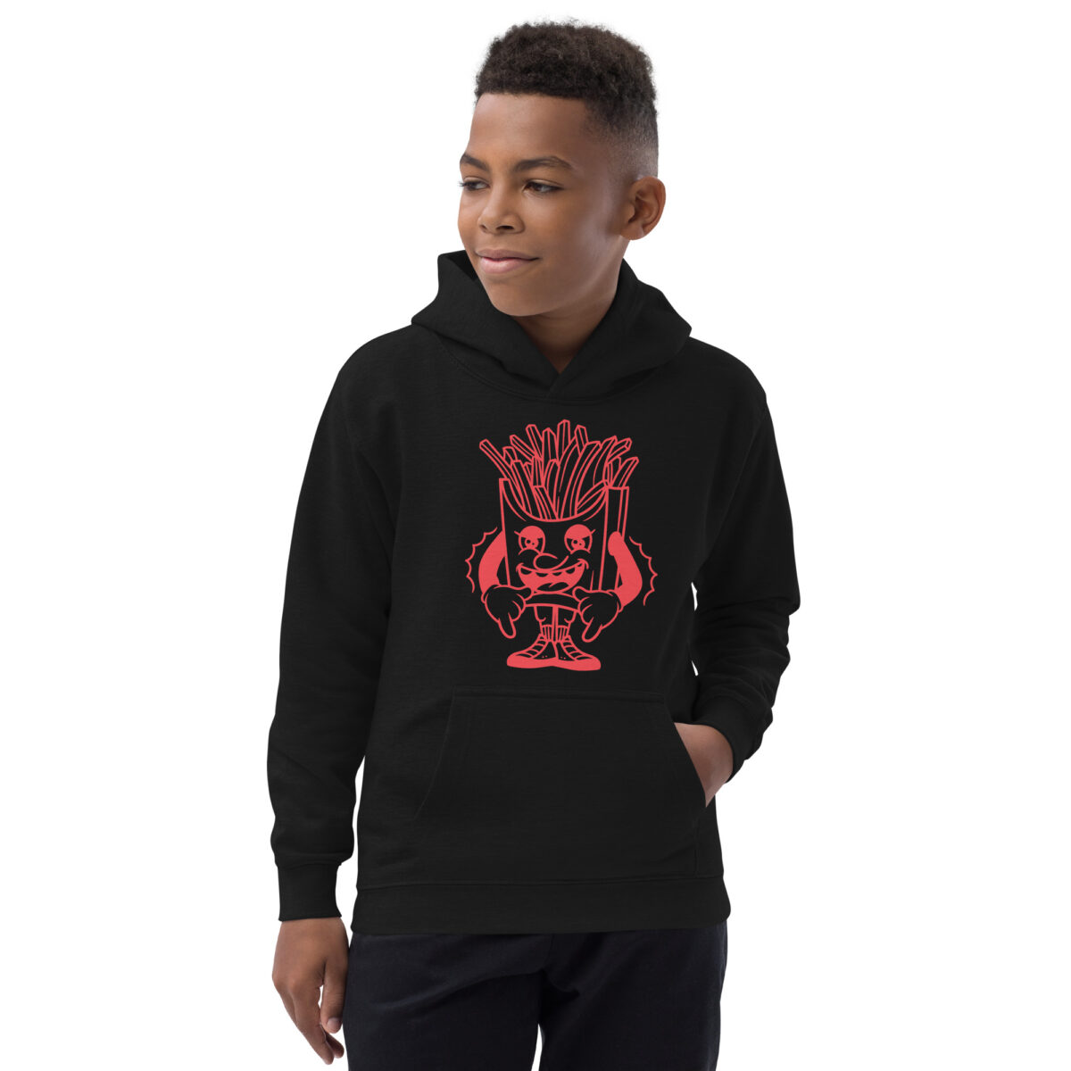 kids hoodie jet black front 6475b91c289dc