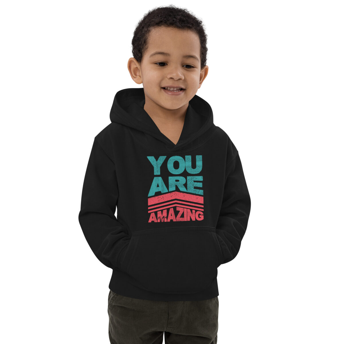 kids hoodie jet black front 647610c216687