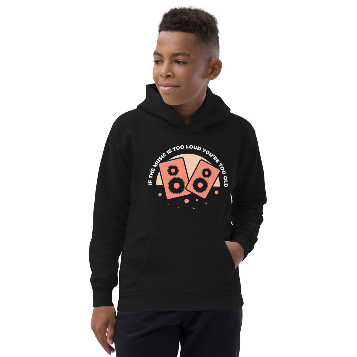 kids hoodie jet black front 647626c07c929