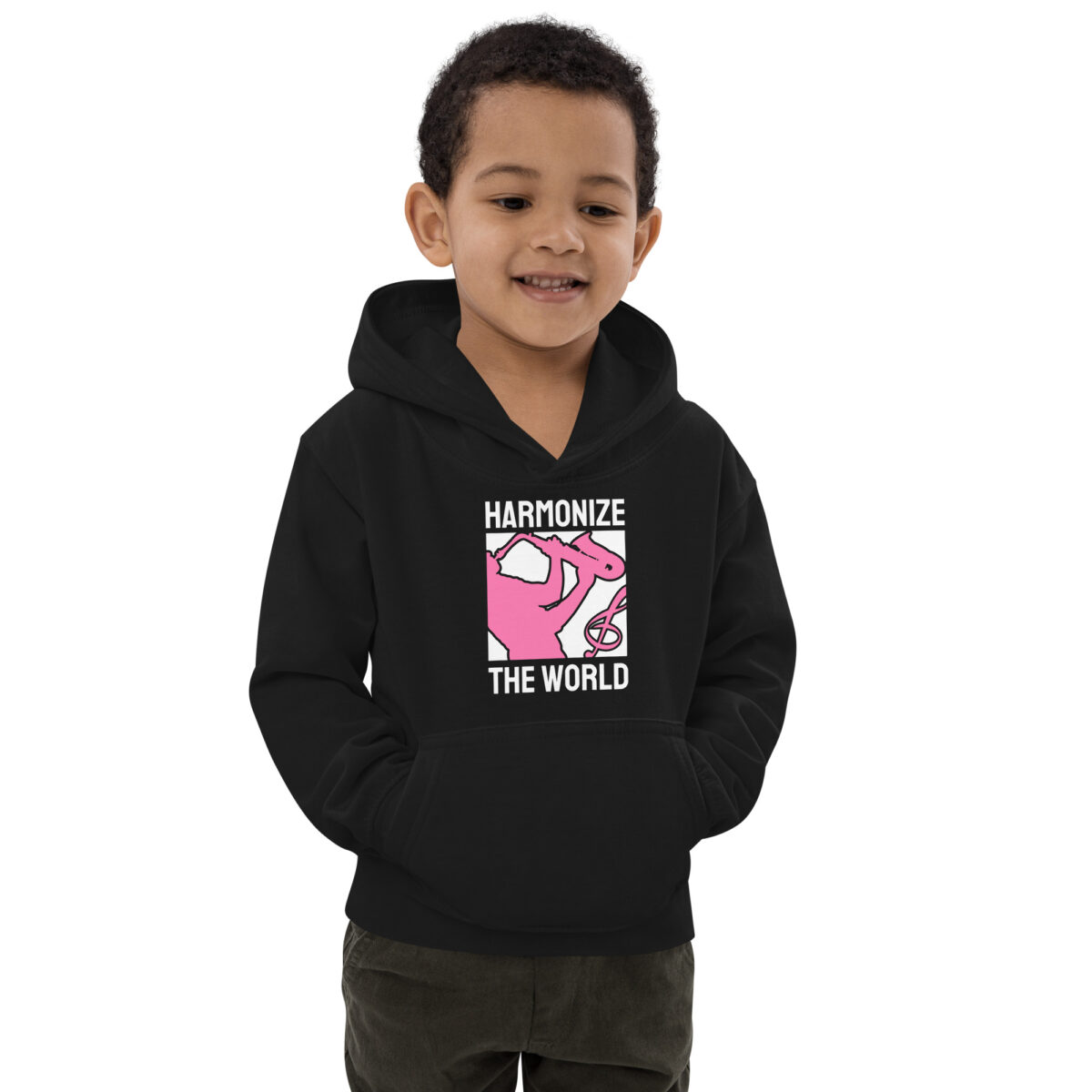 kids hoodie jet black front 6476274bb8005