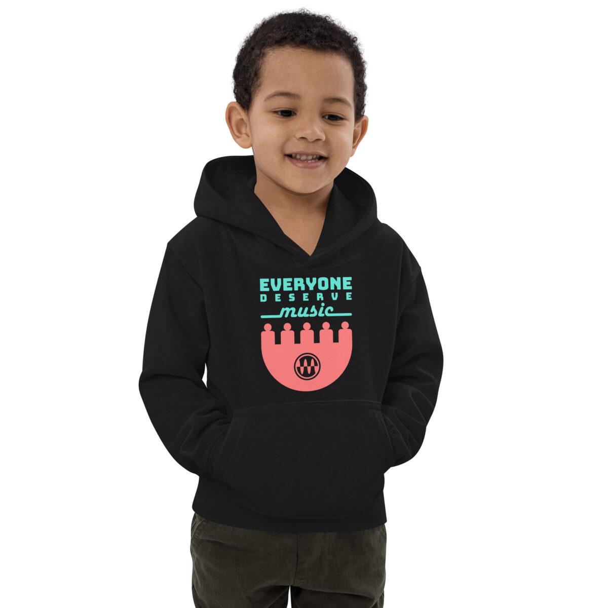 kids hoodie jet black front 64762971b7326