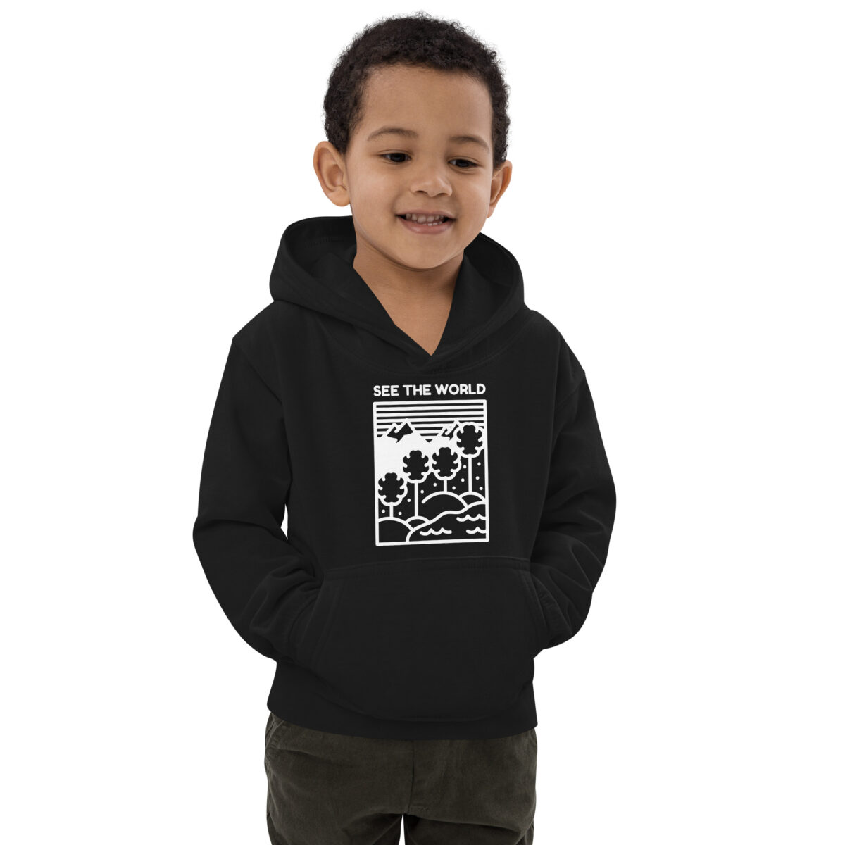 kids hoodie jet black front 64762b7258074