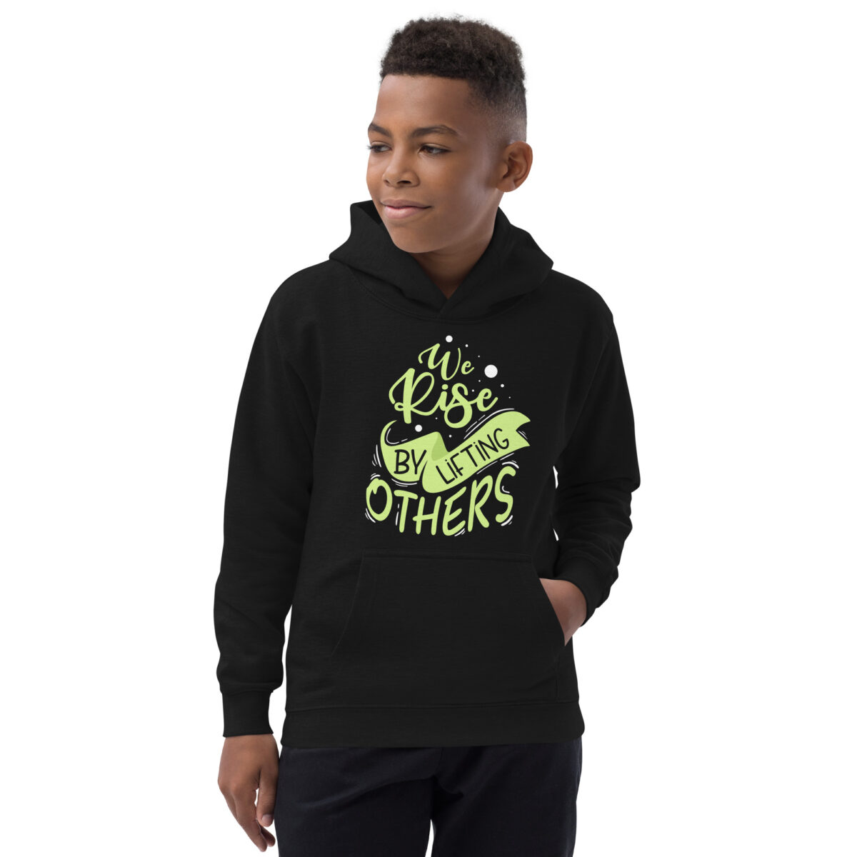 kids hoodie jet black front 64763662e588d