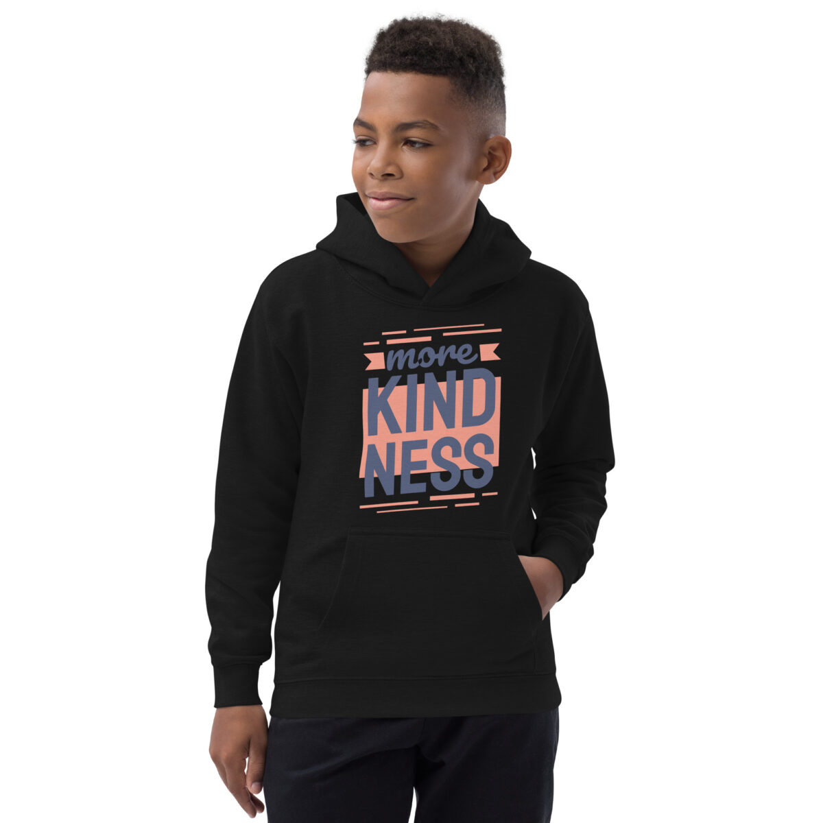 kids hoodie jet black front 647638f3191e9