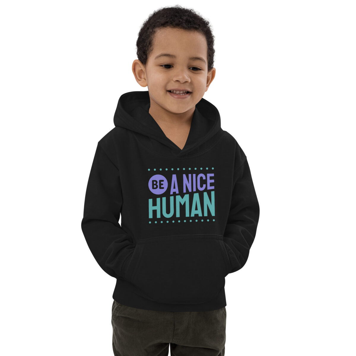 kids hoodie jet black front 6476429b65398