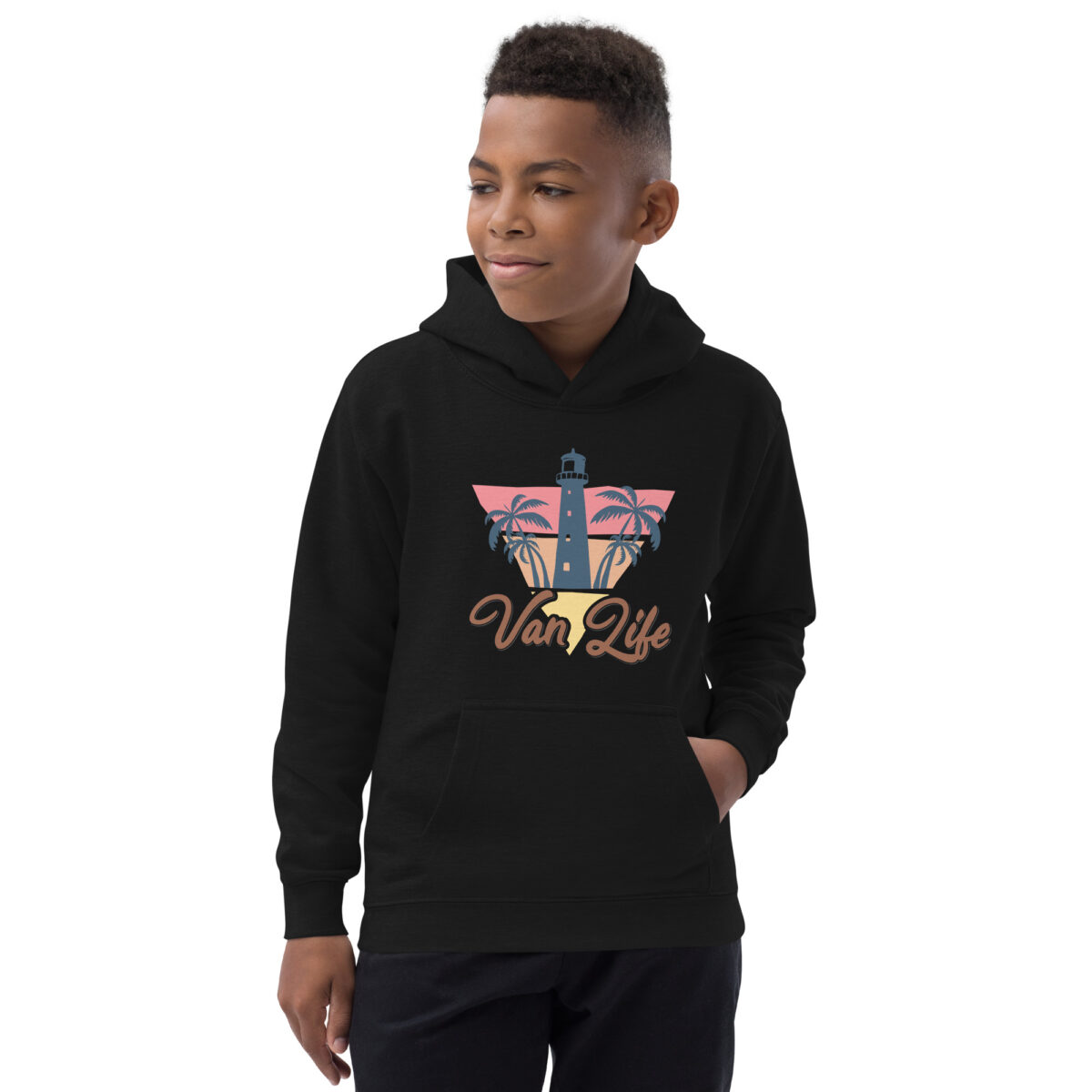 kids hoodie jet black front 64765c108045b