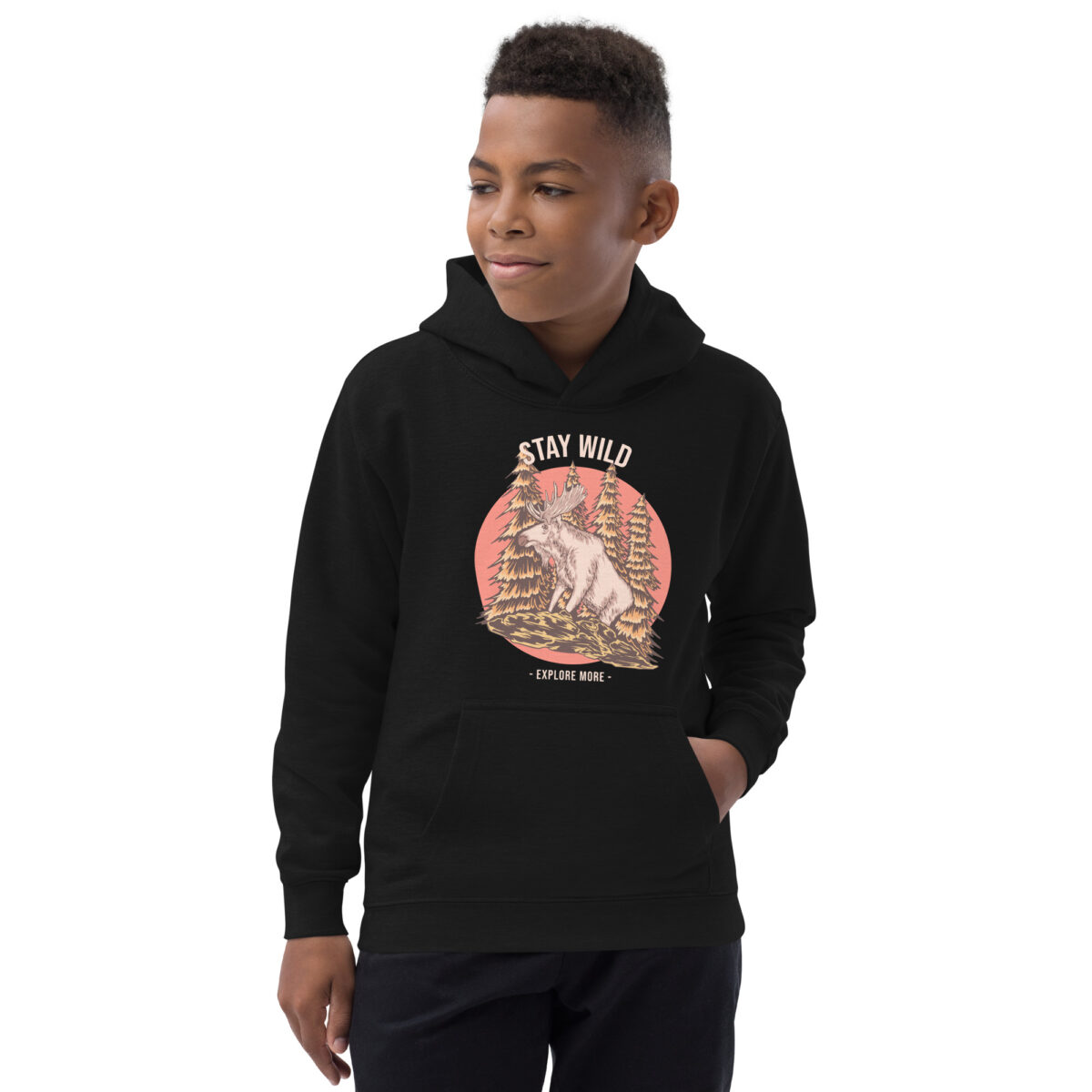 kids hoodie jet black front 647708ff65da2