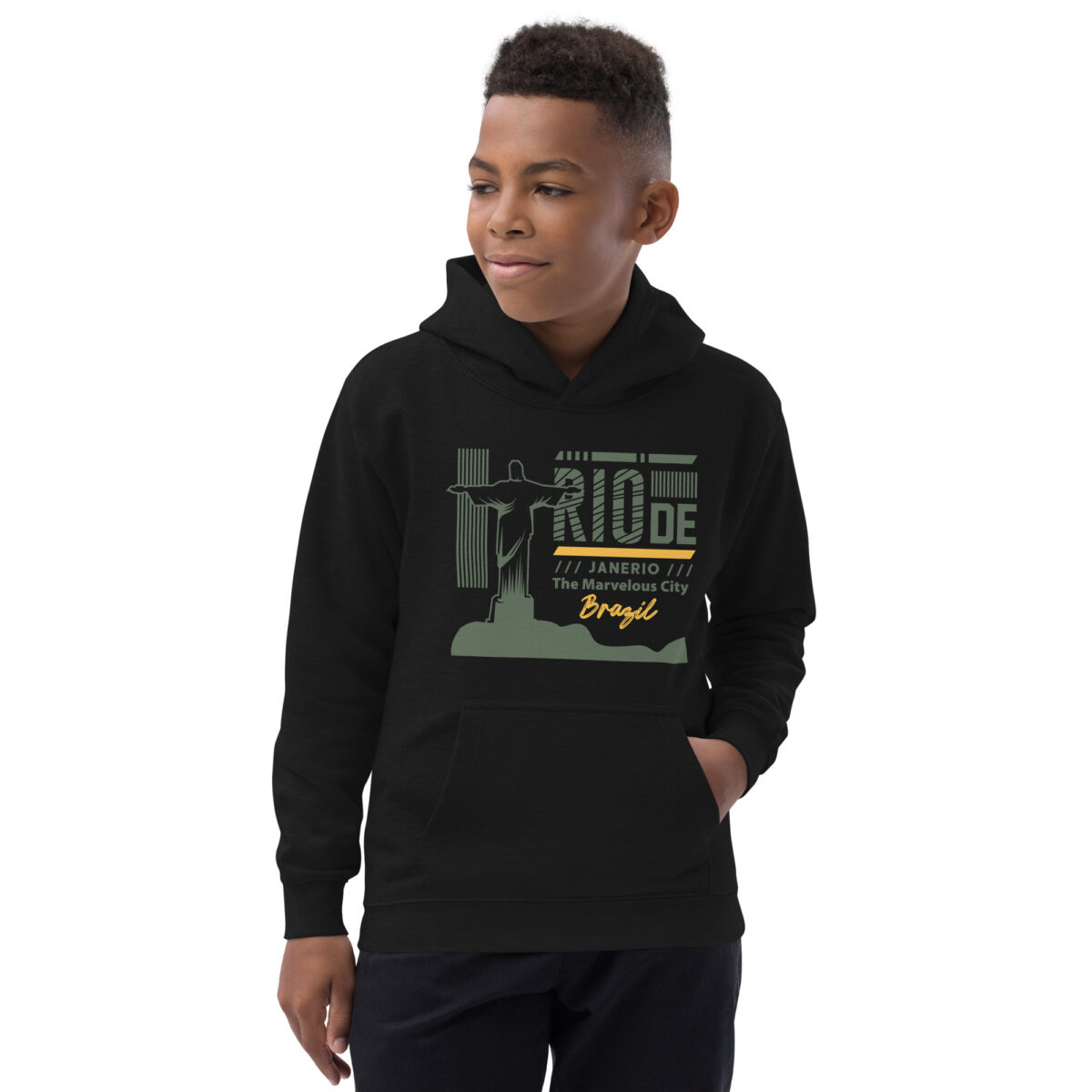 kids hoodie jet black front 6477193a2d85d