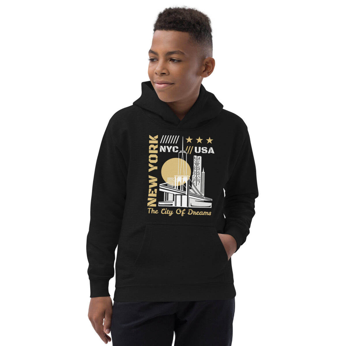 kids hoodie jet black front 64771ee11cecf