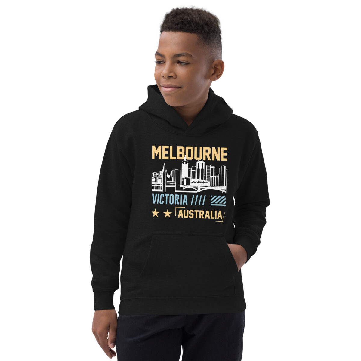 kids hoodie jet black front 647723d078ae1