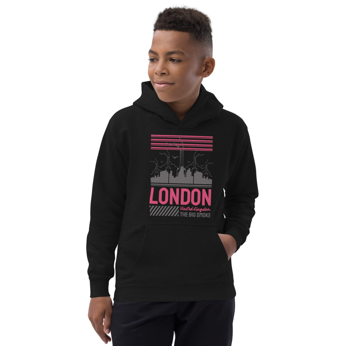 kids hoodie jet black front 64772679168ae