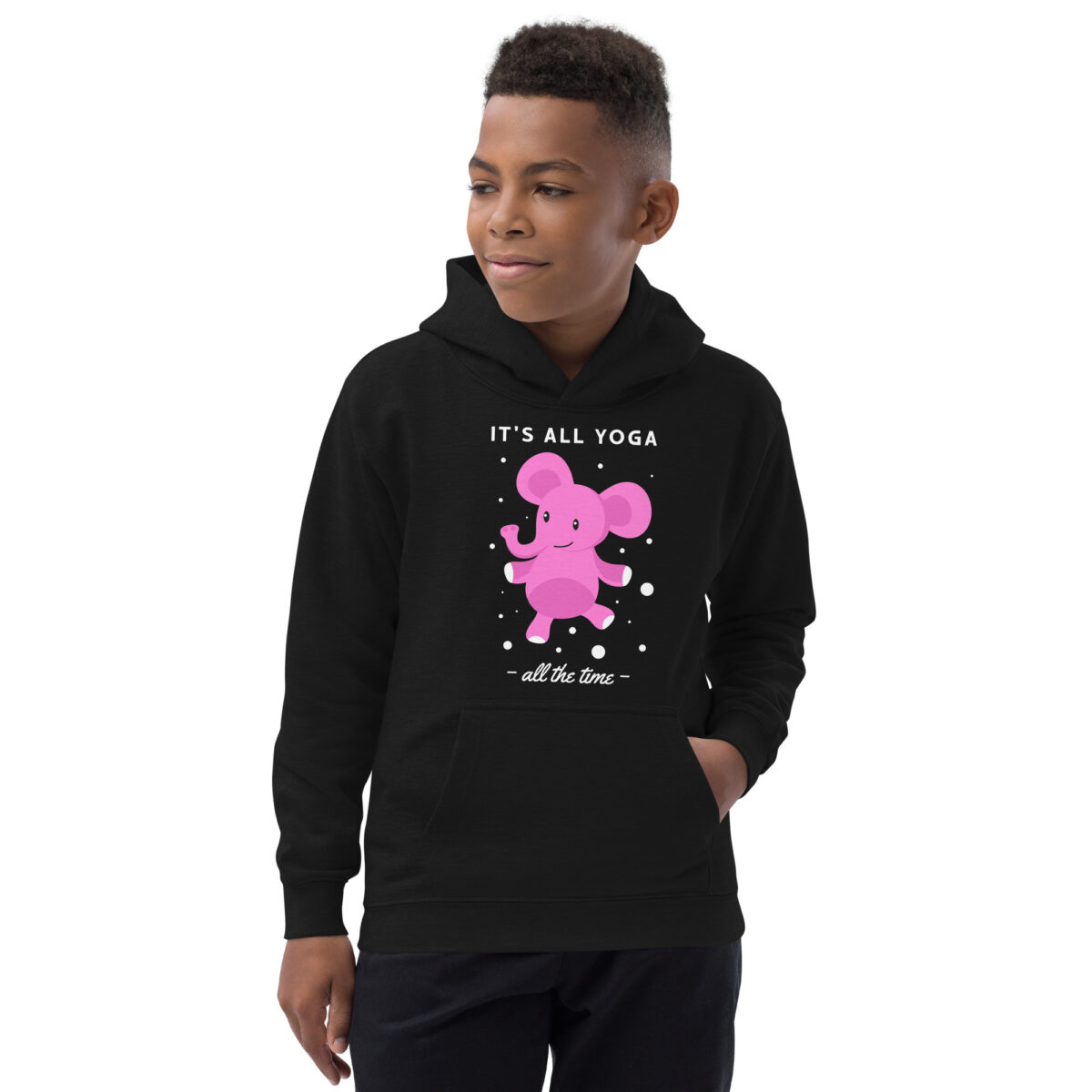 kids hoodie jet black front 6477667ae6b27