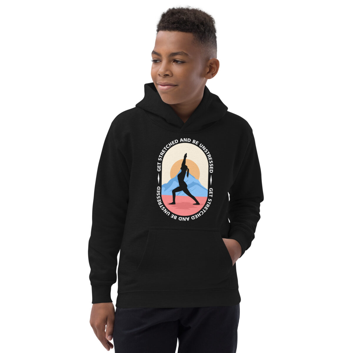 kids hoodie jet black front 6477684945b7a