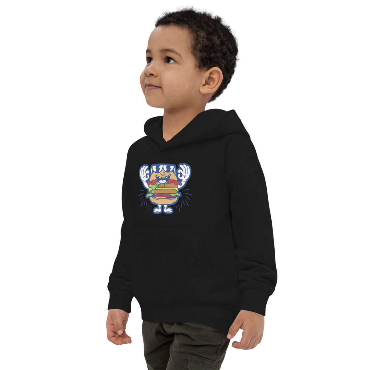 kids hoodie jet black left front 6475ad3877b94