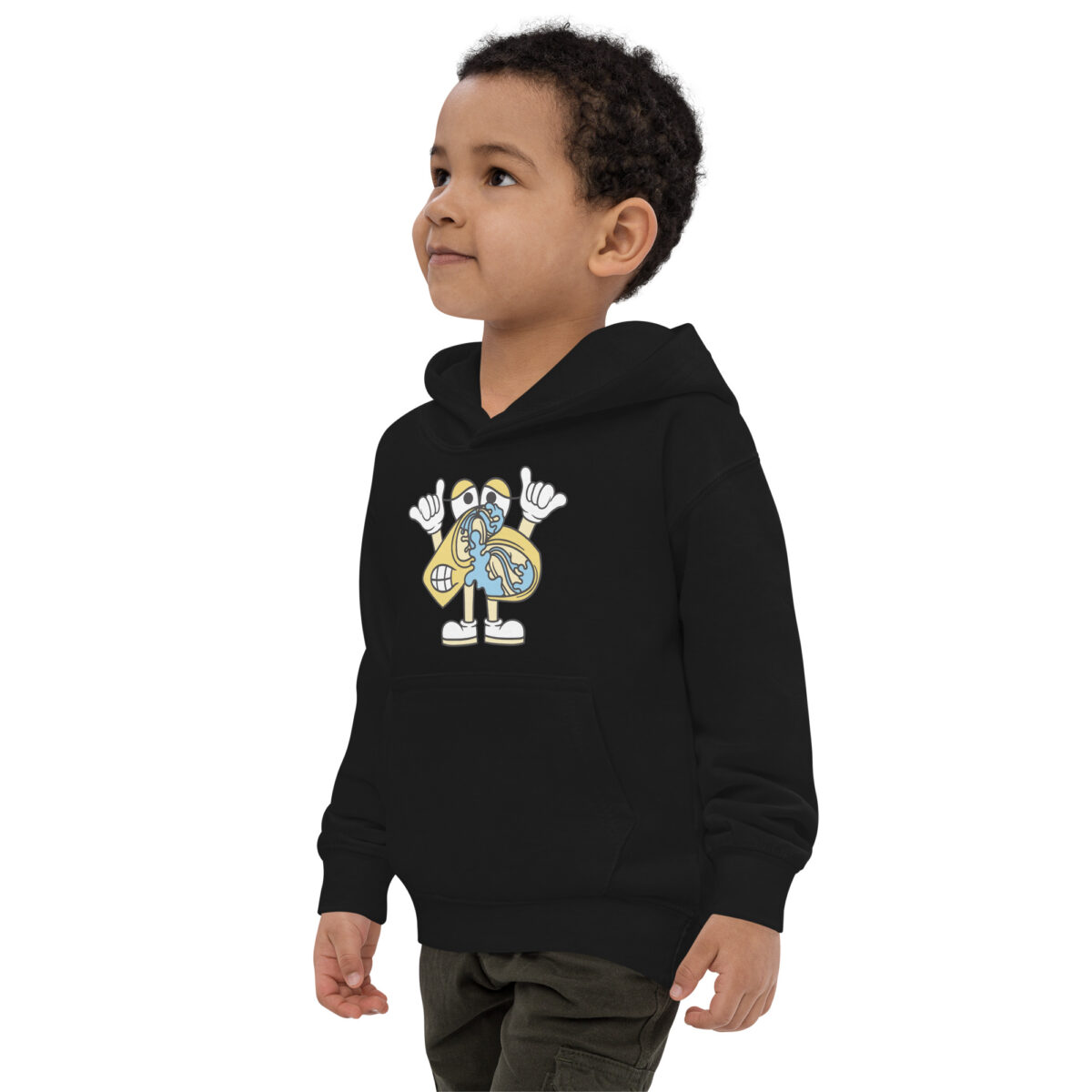 kids hoodie jet black left front 6475b01871afd