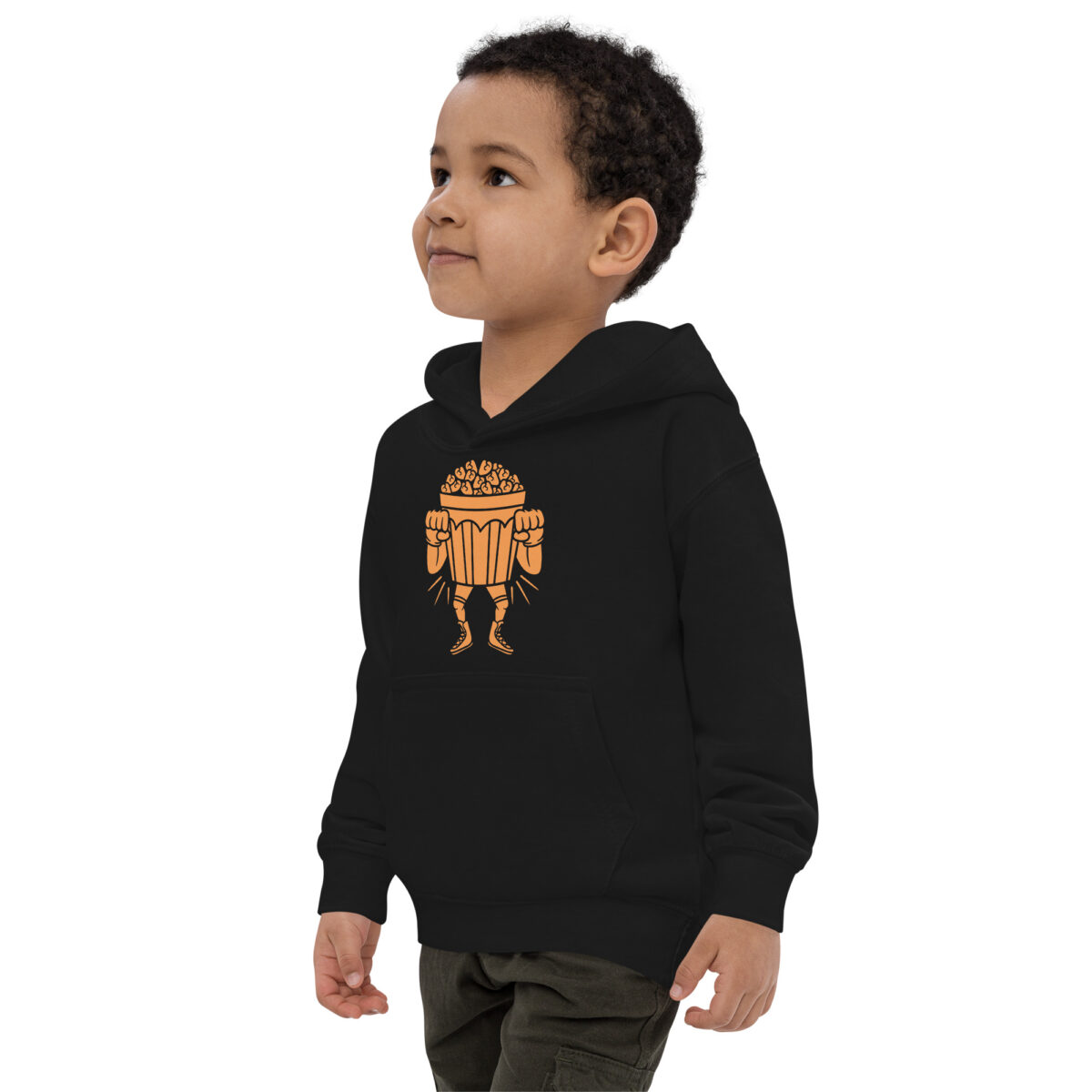 kids hoodie jet black left front 6475b22911433