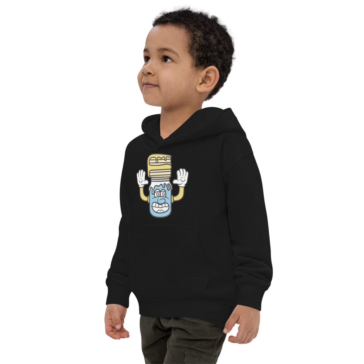 kids hoodie jet black left front 6475b48e28ba9