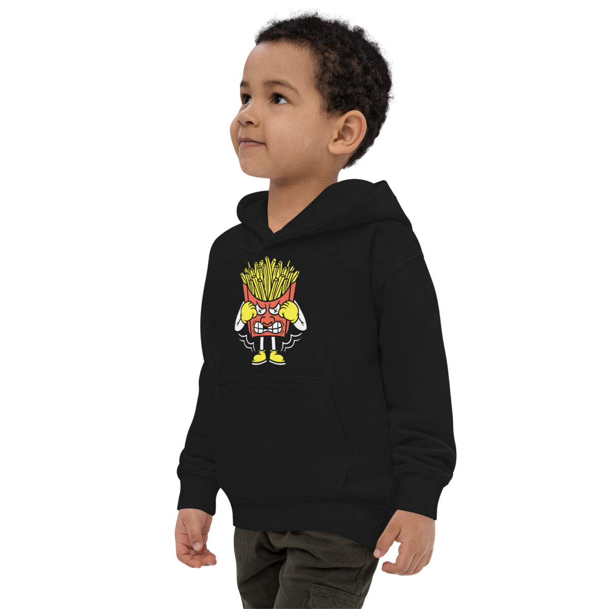 kids hoodie jet black left front 6475ba009343c